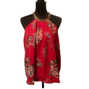 DRESSY FLORAL HALTER TOP